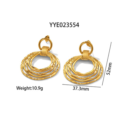 1 Pair IG Style Marine Style Modern Style Irregular Irregular Plating 304 Stainless Steel 316 Stainless Steel  18K Gold Plated Ear Studs