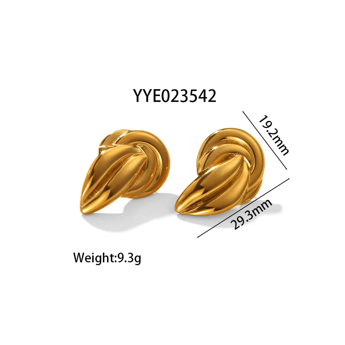 1 Pair IG Style Marine Style Modern Style Irregular Irregular Plating 304 Stainless Steel 316 Stainless Steel  18K Gold Plated Ear Studs