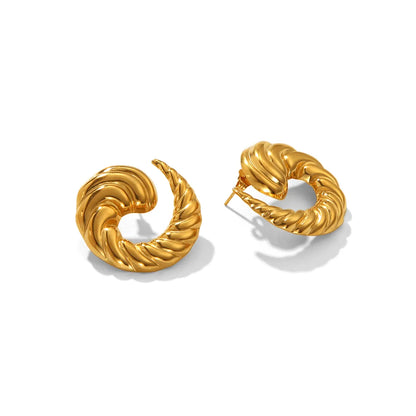 1 Pair IG Style Marine Style Modern Style Irregular Irregular Plating 304 Stainless Steel 316 Stainless Steel  18K Gold Plated Ear Studs