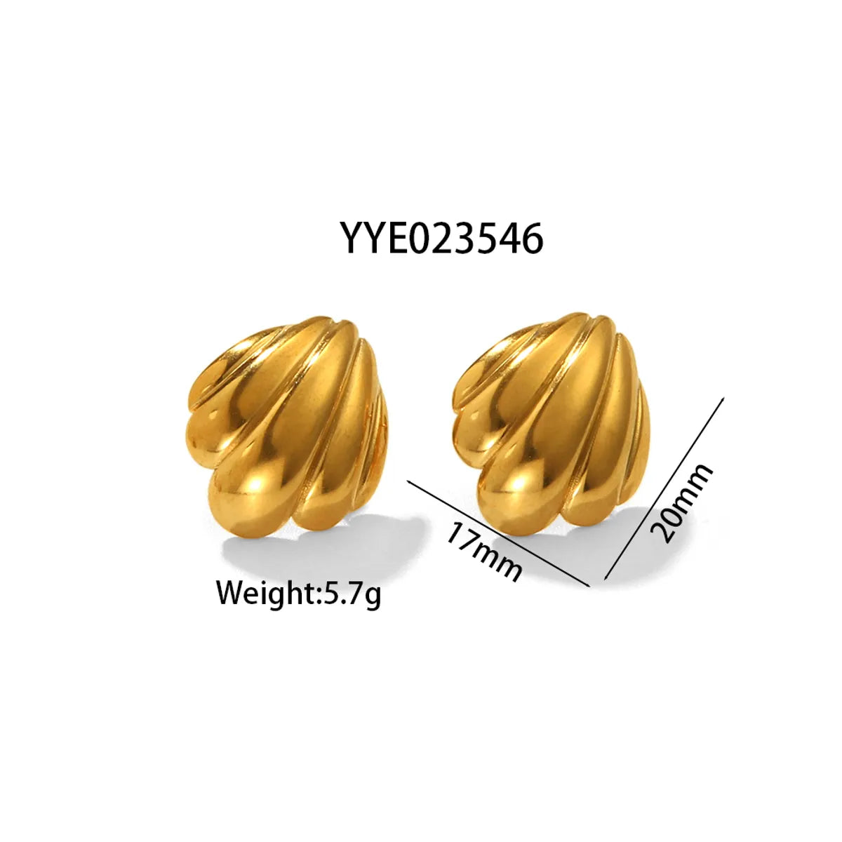 1 Pair IG Style Marine Style Modern Style Irregular Irregular Plating 304 Stainless Steel 316 Stainless Steel  18K Gold Plated Ear Studs