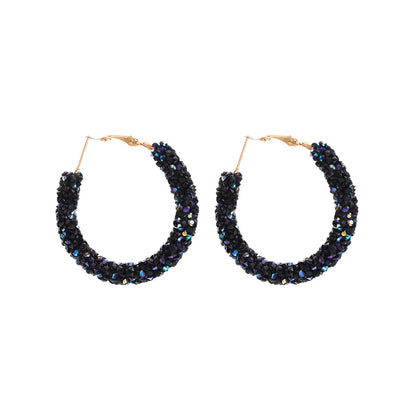 1 Pair IG Style Modern Style Classic Style Circle Resin Hoop Earrings