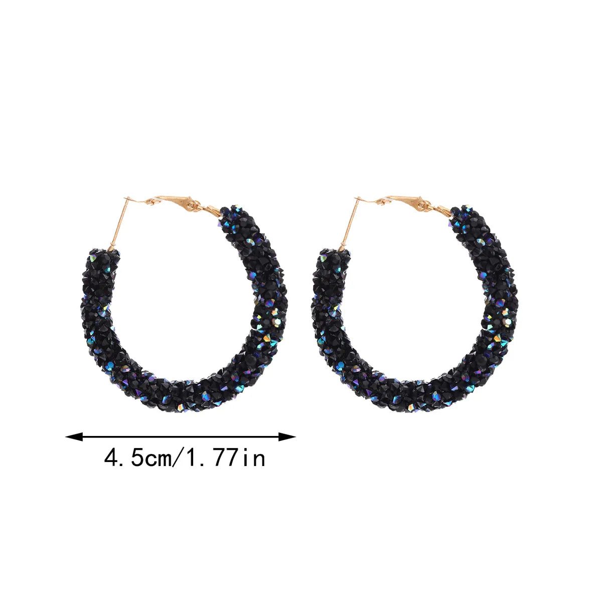 1 Pair IG Style Modern Style Classic Style Circle Resin Hoop Earrings