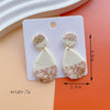 1 Pair IG Style Modern Style Classic Style Irregular Camouflage Plating Alloy Soft Clay Drop Earrings