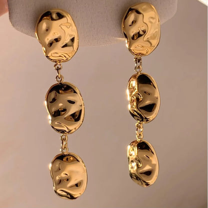 1 Pair IG Style Modern Style Classic Style Solid Color 304 Stainless Steel No Inlaid 16K Gold Plated White Gold Plated Gold Plated Drop Earrings