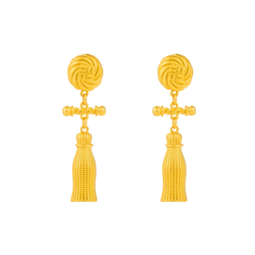 1 Pair IG Style Modern Style Classic Style Solid Color Spiral Plating Alloy 14K Gold Plated Ear Studs