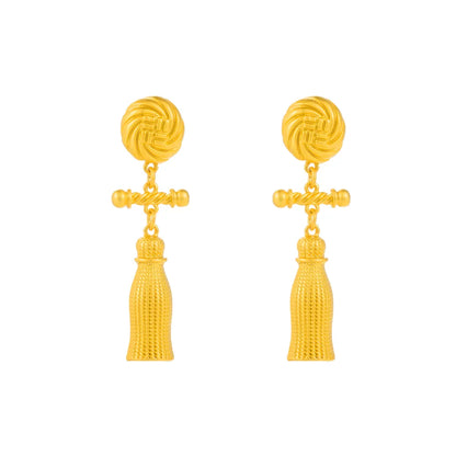 1 Pair IG Style Modern Style Classic Style Solid Color Spiral Plating Alloy 14K Gold Plated Ear Studs