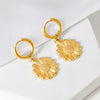 1 Pair IG Style Modern Style Classic Style Sunflower 304 Stainless Steel 18K Gold Plated Drop Earrings