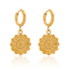 1 Pair IG Style Modern Style Classic Style Sunflower 304 Stainless Steel 18K Gold Plated Drop Earrings