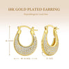 1 Pair IG Style Modern Style Classic Style U Shape Inlay Copper Zircon 18K Gold Plated Drop Earrings