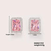 1 Pair IG Style Modern Style Korean Style Square Inlay Copper Zircon Rhodium Plated Ear Studs