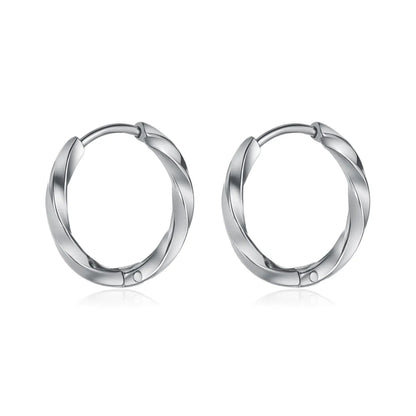 1 Pair Ig Style Modern Style Round Plating Stainless Steel 18k Gold Plated Earrings