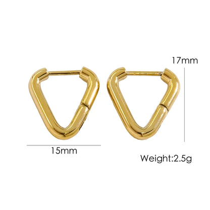 1 Pair IG Style Modern Style Simple Style Geometric 304 Stainless Steel 14K Gold Plated Earrings