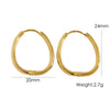 1 Pair IG Style Modern Style Simple Style Geometric 304 Stainless Steel 14K Gold Plated Earrings