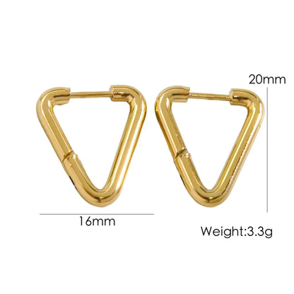 1 Pair IG Style Modern Style Simple Style Geometric 304 Stainless Steel 14K Gold Plated Earrings