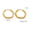 1 Pair IG Style Modern Style Simple Style Geometric 304 Stainless Steel 14K Gold Plated Earrings