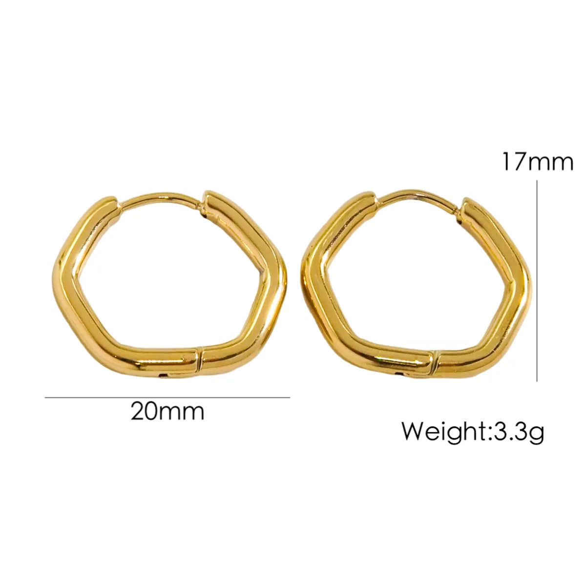 1 Pair IG Style Modern Style Simple Style Geometric 304 Stainless Steel 14K Gold Plated Earrings