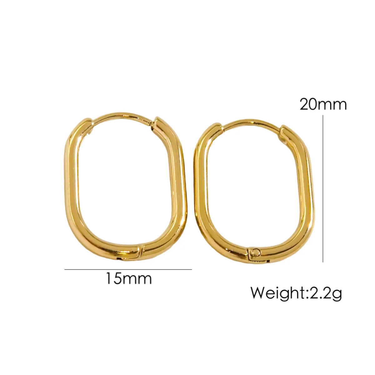 1 Pair IG Style Modern Style Simple Style Geometric 304 Stainless Steel 14K Gold Plated Earrings