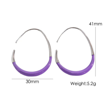 1 Pair IG Style Modern Style Simple Style Geometric Enamel 304 Stainless Steel 14K Gold Plated Ear Studs