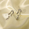 1 Pair Ig Style Nordic Style Irregular Solid Color Plating Stainless Steel 18k Gold Plated Ear Studs