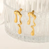 1 Pair Ig Style Nordic Style Irregular Solid Color Plating Stainless Steel 18k Gold Plated Ear Studs