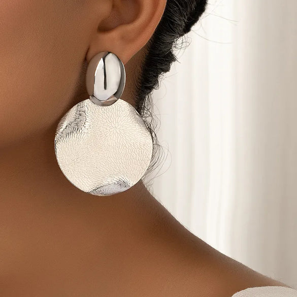 1 Pair Ig Style Nordic Style Original Design Round Plating Alloy Ear Studs