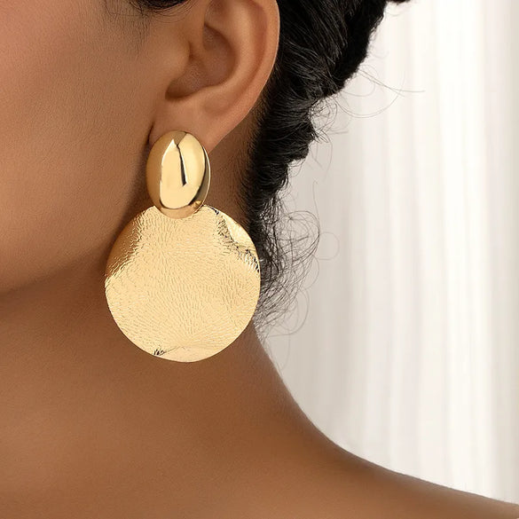 1 Pair Ig Style Nordic Style Original Design Round Plating Alloy Ear Studs