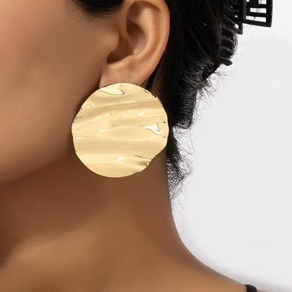 1 Pair Ig Style Nordic Style Round Plating Alloy Ear Studs