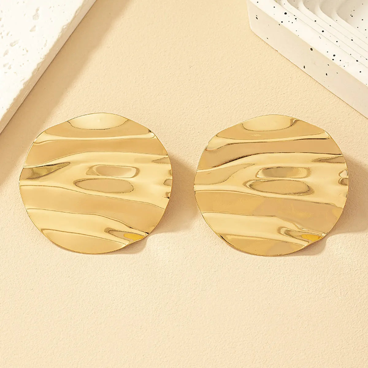 1 Pair Ig Style Nordic Style Round Plating Alloy Ear Studs