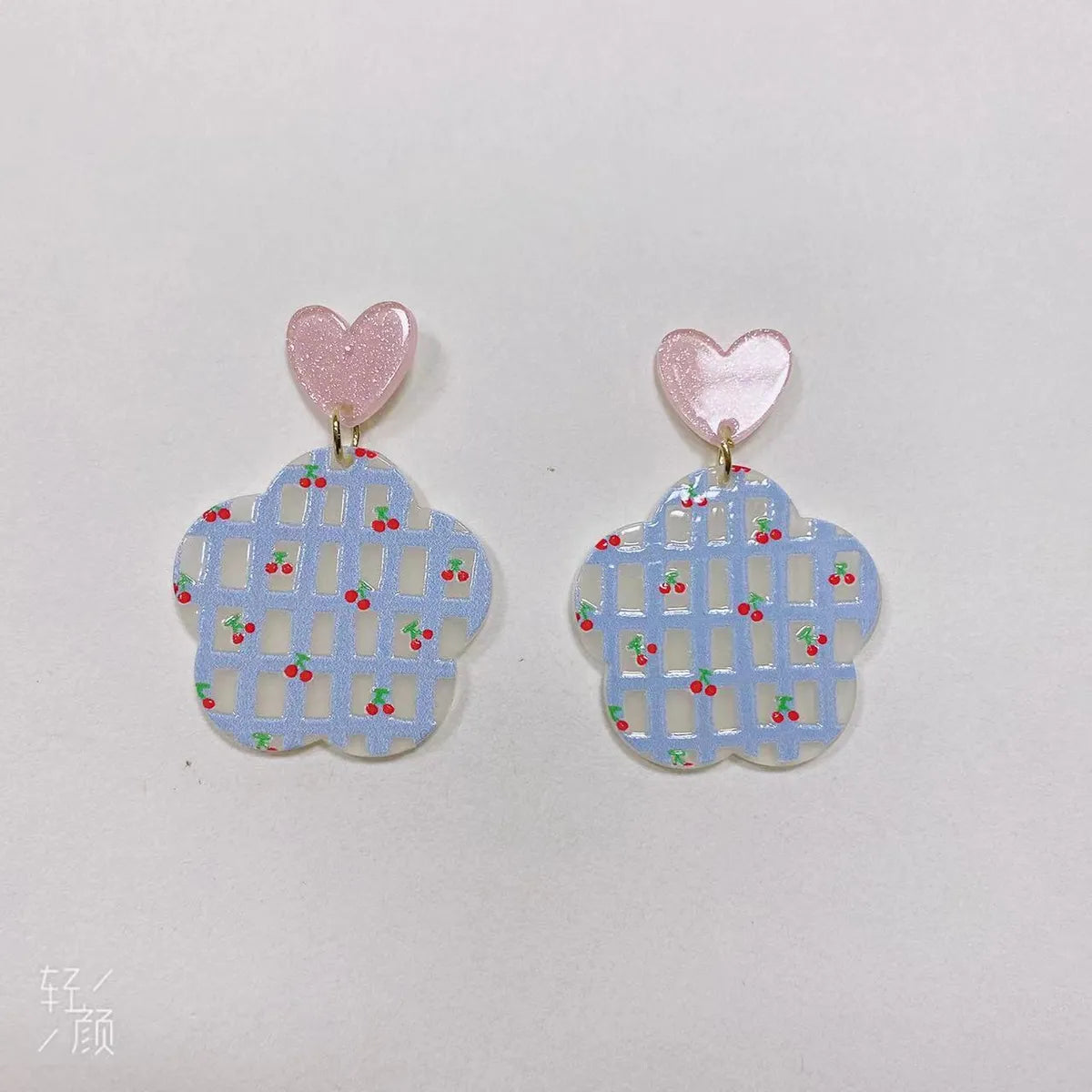 1 Pair IG Style Retro Animal Heart Shape Flower Plastic Resin Drop Earrings