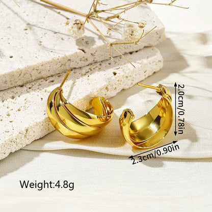 1 Pair Ig Style Retro Classic Style Geometric Plating Copper 18k Gold Plated Ear Studs