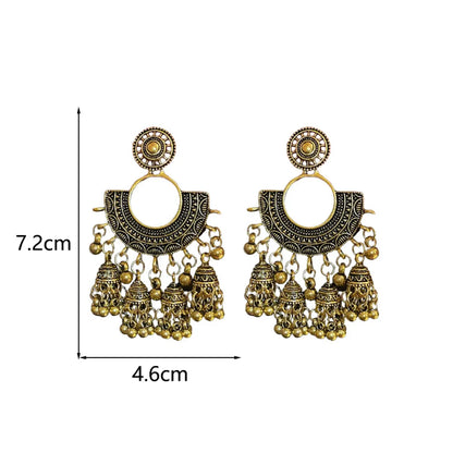 1 Pair IG Style Retro Classic Style Sector Zinc Alloy Drop Earrings