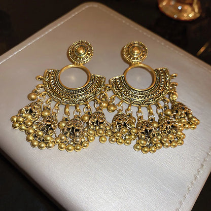 1 Pair IG Style Retro Classic Style Sector Zinc Alloy Drop Earrings