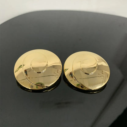 1 Pair Ig Style Retro French Style Round Plating Alloy Gold Plated Silver Plated Ear Studs