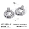 1 Pair IG Style Round Plating 316 Stainless Steel  Drop Earrings