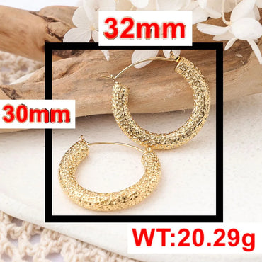 1 Pair Ig Style Round Plating Stainless Steel Hoop Earrings