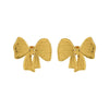 1 Pair IG Style Simple Style Bow Knot 304 Stainless Steel 18K Gold Plated Ear Studs