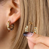 1 Pair IG Style Simple Style C Shape Flower Bee Plating Inlay 304 Stainless Steel Pearl Zircon Earrings Ear Studs