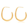 1 Pair IG Style Simple Style C Shape Plating 304 Stainless Steel 18K Gold Plated Earrings