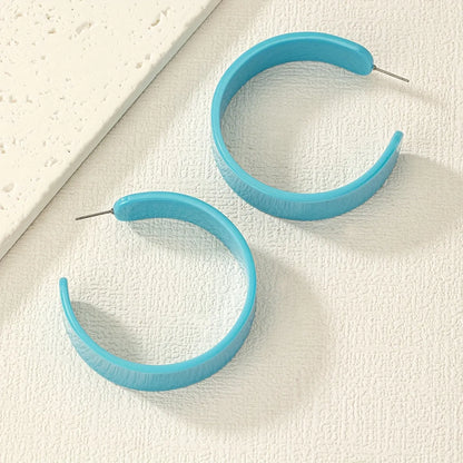 1 Pair IG Style Simple Style C Shape Solid Color Arylic Ear Studs