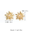 1 Pair IG Style Simple Style Chrysanthemum Inlay 304 Stainless Steel Pearl 14K Gold Plated Ear Studs