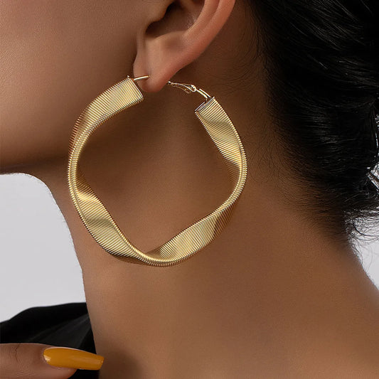 1 Pair Ig Style Simple Style Circle Plating Alloy Ferroalloy 14k Gold Plated Earrings