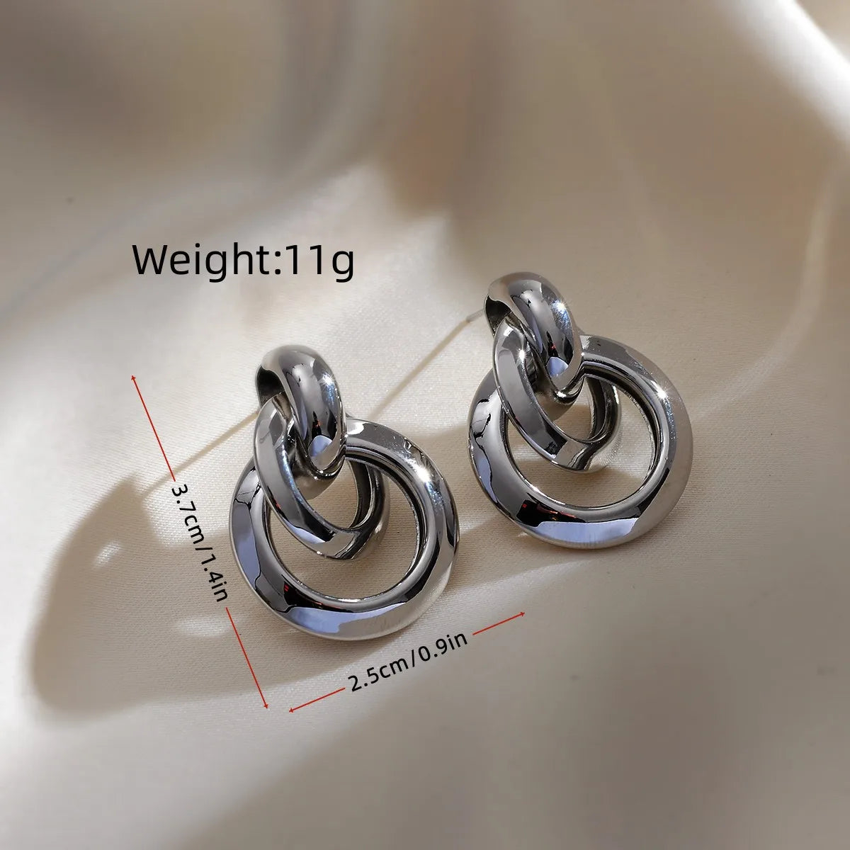 1 Pair Ig Style Simple Style Circle Plating Copper 18k Gold Plated Drop Earrings