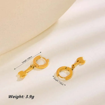 1 Pair IG Style Simple Style Classic Style Axe 304 Stainless Steel Drop Earrings