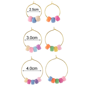 1 Pair Ig Style Simple Style Color Block Plating Copper 18k Gold Plated Hoop Earrings