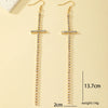 1 Pair Ig Style Simple Style Commute Cross Plating Alloy 14k Gold Plated Silver Plated Drop Earrings