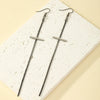1 Pair Ig Style Simple Style Commute Cross Plating Alloy 14k Gold Plated Silver Plated Drop Earrings