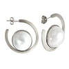 1 Pair IG Style Simple Style Commute Round Inlay 304 Stainless Steel Pearl Ear Studs