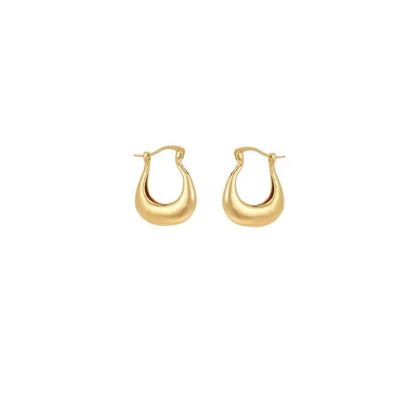 1 Pair Ig Style Simple Style Commute U Shape Plating Copper 18k Gold Plated Earrings