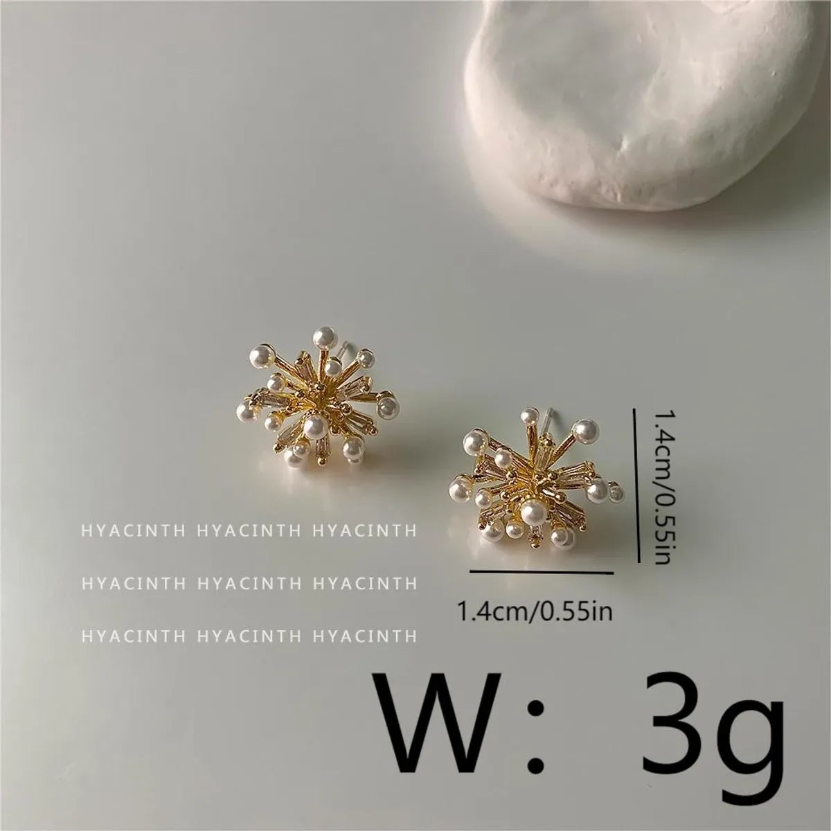 1 Pair IG Style Simple Style Flower Copper 18K Gold Plated Ear Studs