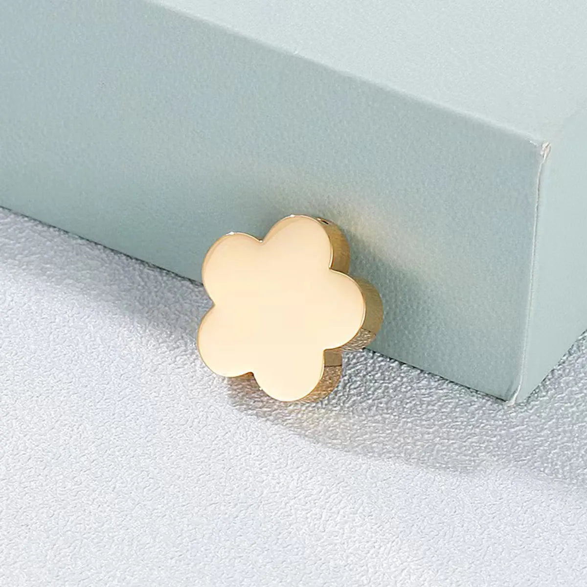 1 Pair IG Style Simple Style Flower Stainless Steel Gold Plated Ear Studs